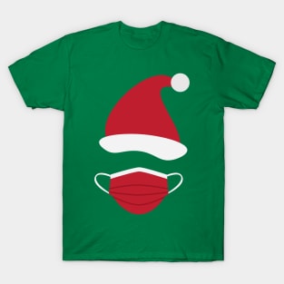 Red Santa hat and face mask T-Shirt